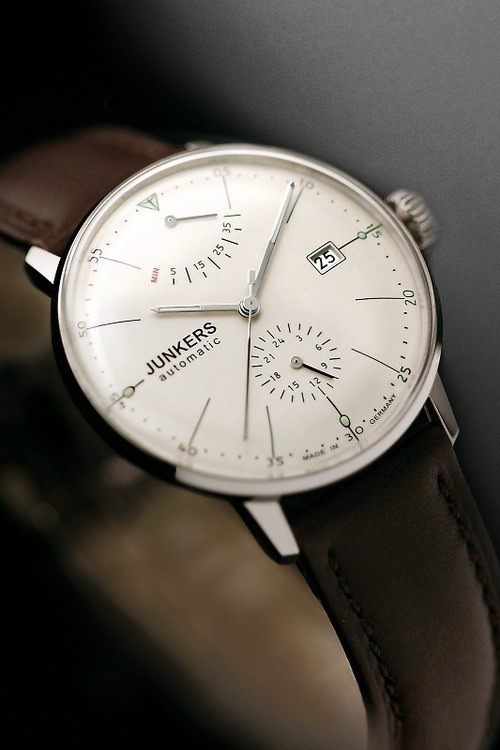 ethilee:  beardbrand:  A Junkers Automatic watch, posted via the-suit-man  Beautiful