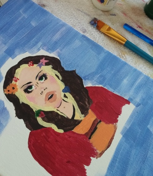 Almost finished w my self portrait