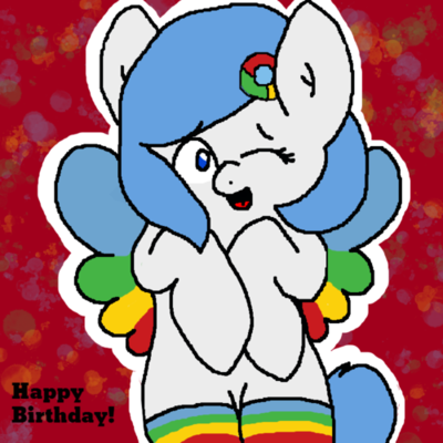 ask-googlechrome:  Yaaaay birthday art :D 1. Cute chrome on front page 2. Chrome