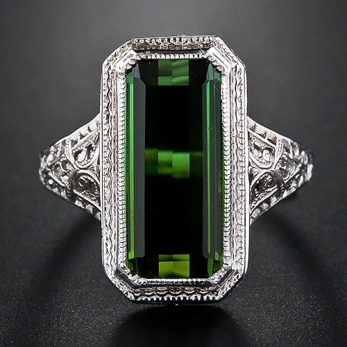 Porn thevintagethimble:  Tourmaline filigree ring, photos