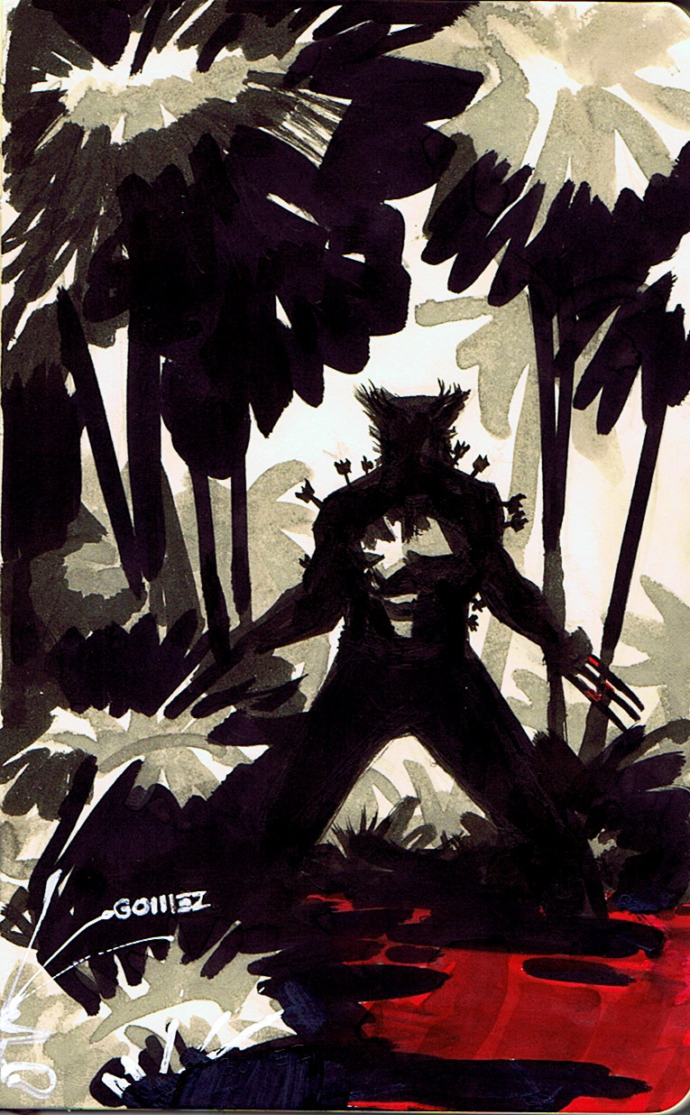 herochan:  Wolverine Doodle Created by Joel Gomez 