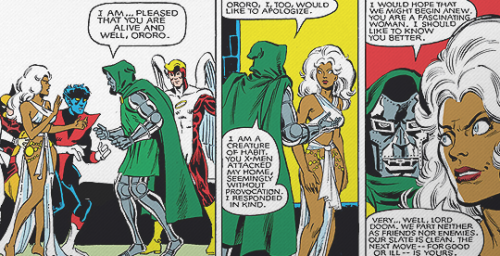 lycheelovescomics:Ororo I can make the bad guys good for a weekend Munroe