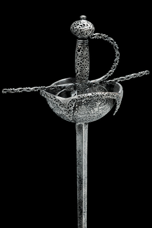 dolce-vita-lifestyle:  art-of-swords:  Spanish Cup-hilt Rapier Dated: mid-17th century