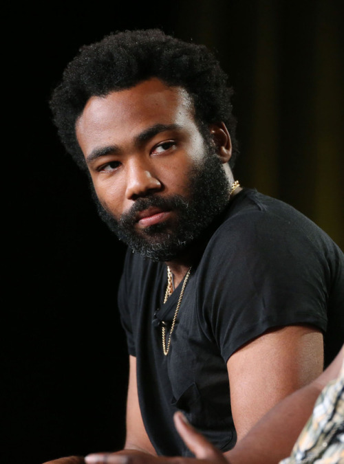 Donald Glover onstage during the FOX/FX Networks portion of the 2018 Winter Television Critics Assoc