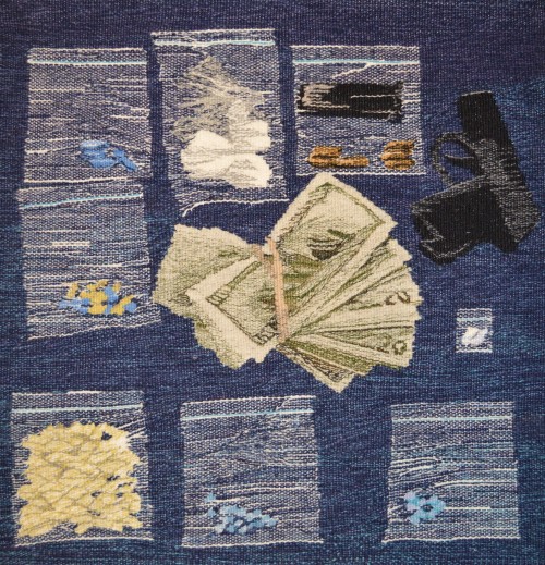 paintingorsomething: Erin M. Riley Loot 10, 2015 Wool, Cotton, 24 x 25 inches