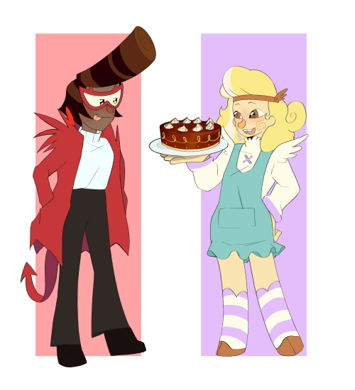 More Strawberry Shortcakes redesigns This time Devil Cake and Angel Cake (not related) and a little 