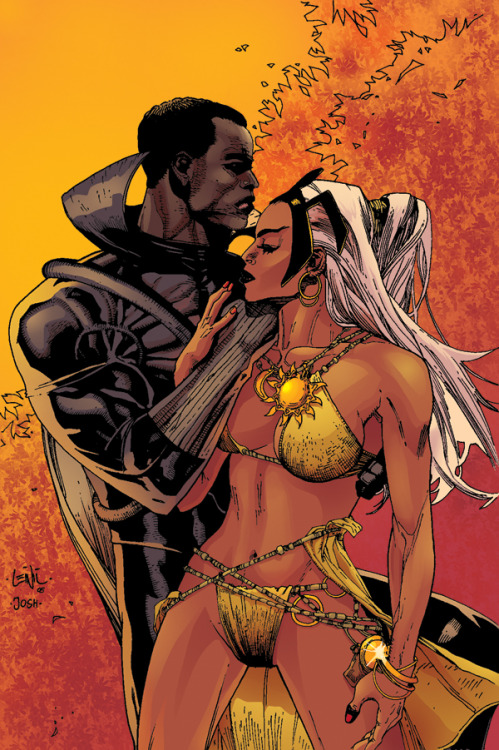 thedauntlessbrave:  chocolatecakesandthickmilkshakes:  cultureunseen:  STORM & Black Panther…  We need this  Perfect couple is perfect.