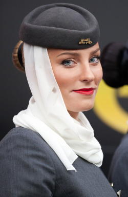 aircraftgirls:  Beautiful Etihad flight attendant