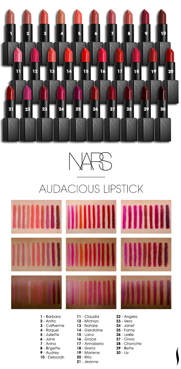 sephora:  NARS AUDACIOUS LIPSTICKS LOOK GOOD ON EVERY SKIN TONE Are we right or are