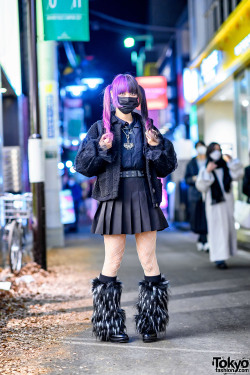 Harajuku Streetwear w/ Purple Hair, UNIQLO x Street Fighter Shirt, Romantic  Standard Pleated Skirt, Burles…