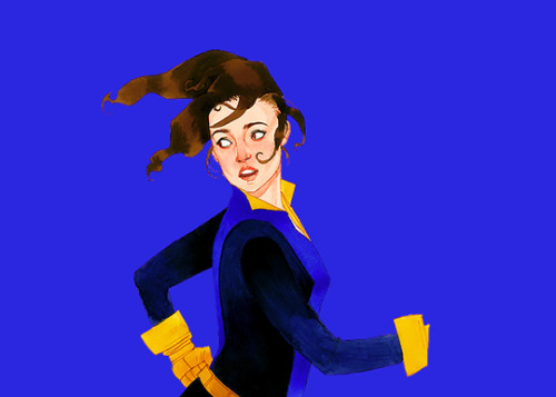 lassoted:[ID: Seven panels of Kitty Pryde drawn by Kevin Wada. 1: Kitty in her Shadowcat suit with h