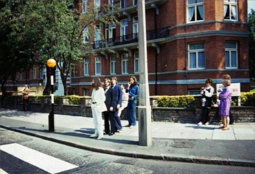 historicaltimes:The Beatles, moments before making history on 8th August, 1969. via reddit