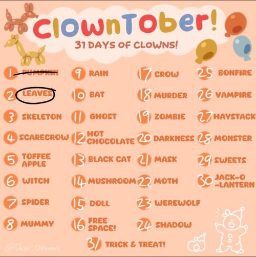 Clowntober Day 2 Leaf