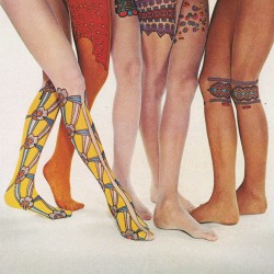 Peter Max Painted Pantyhose For Burlington-Cameo,