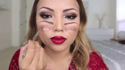 sun–flours:  sizvideos:   Watch the video of this Trippy Double Vision Makeup Look 
