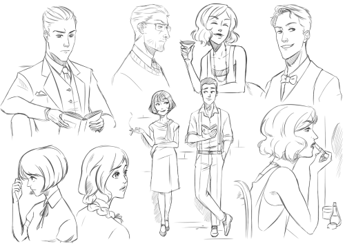 barlydoodles: Just finished reading The Diviners and it was really good so I did a few doodles. 