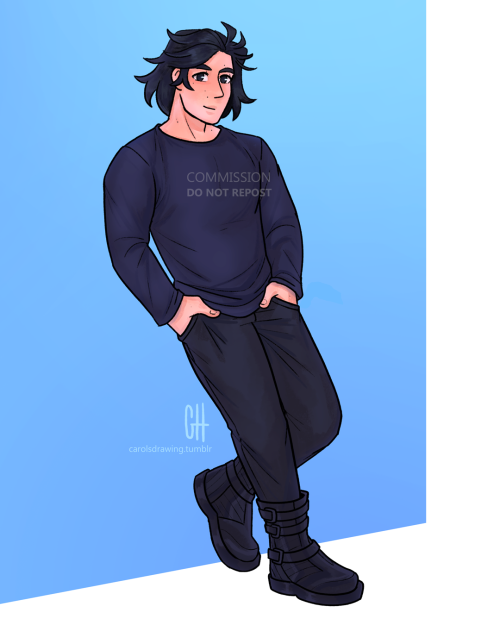 A good boy Ben Solo commission I did for @ben-solo-is-a-cinnamon-roll ✨