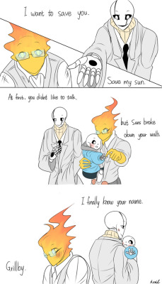 mooncatyao:  [Sun or Son-2] Grillby &