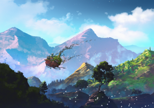 Howl&rsquo;s Moving Castle   PRINT AND OTHER GOODIES AVAILABLE HERE :  www.redbubbl