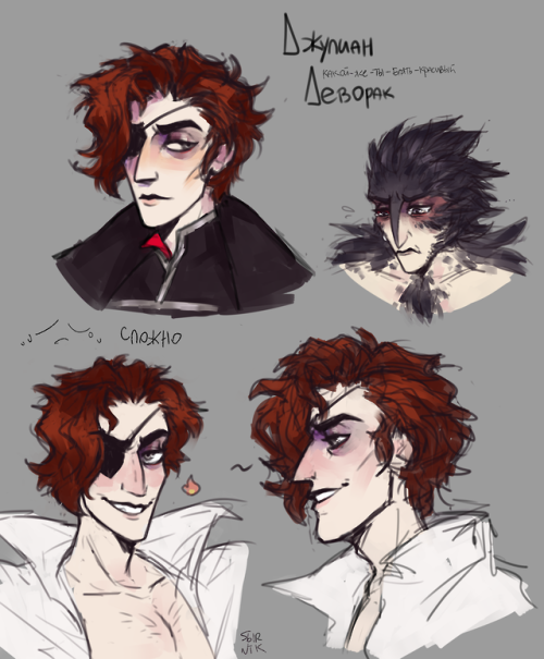 sblrnik:here are some Julian stuff! (°◡°♡)1 is a bunch of my first sketches of him and 2-4 are doodl