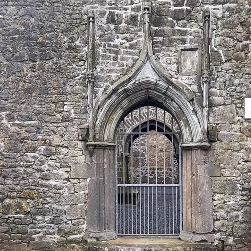 Lovely 15th century doorway at Dunmore, Co Galway