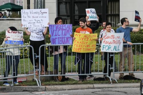 fuckyeahmarxismleninism:Houston: Texas Stands for Syrian Refugees, November 22, 2015.Photos by Eliza