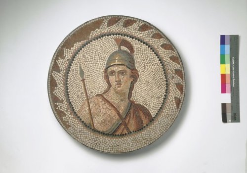 centuriespast: Mosaic of Personification of Roma in a Medallion Culture: Roman Medium: Sto