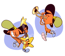 thefrenchracoonsblog:  Old old old musician Wanders that I wanted to turn into stickers but never did. I even had a whole bunch of ‘em, here have them 