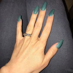 Love my new green matte finish nails by alettaoceanxxxx_