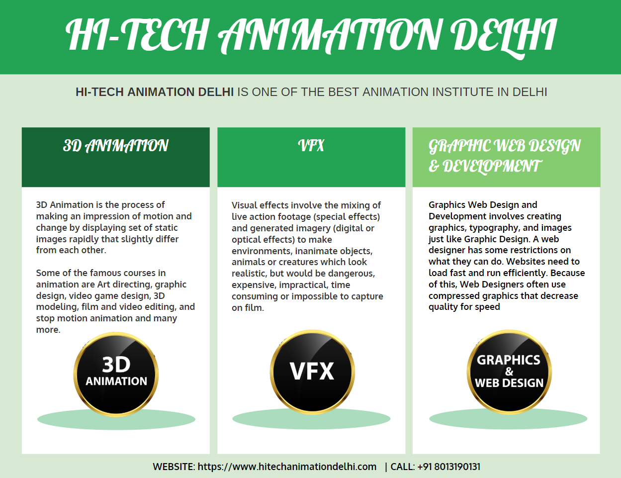 HI TECH ANIMATION — Hi-Tech Animation Delhi offers Industry-Oriented...