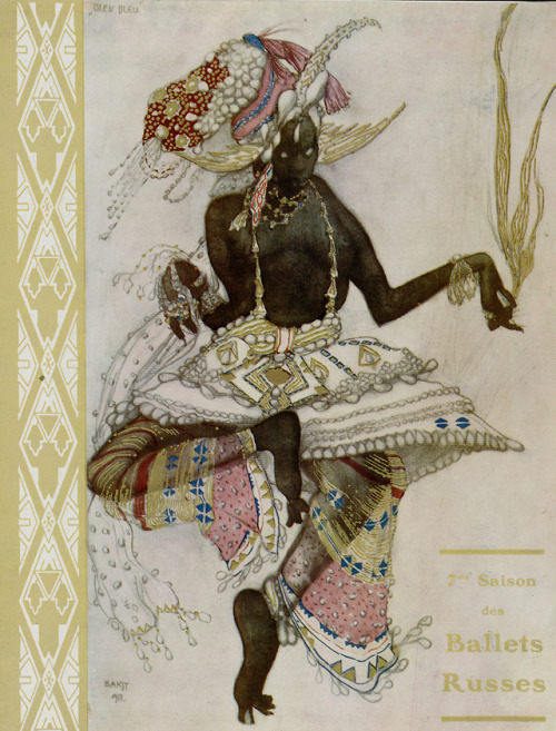 thefugitivesaint:Léon Bakst (1866-1924), ‘Dieu Bleu’, “7me Saison des Ballets Russes”, 1912Source
