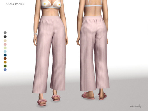 serenity-cc: Cozy Pantscustom thumbnail12 swatchesDOWNLOAD AT SIMSDOM l DOWNLOAD TSR