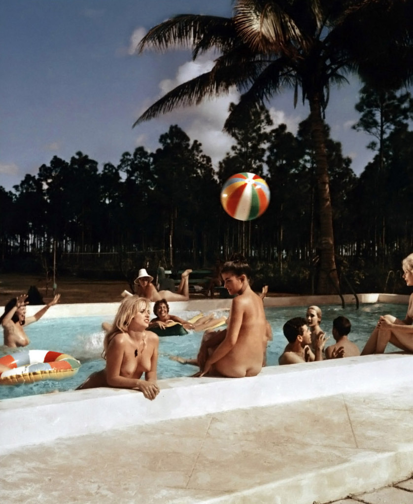 jonasgrossmann: bunny yaeger, sunny palms nudist resort, homestead florida 1962@