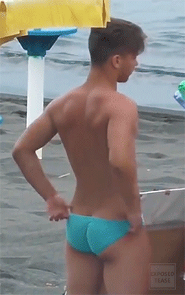 daddysperfectjock:I dunno, Coach.  Don’t you think this new swim suit is a little small? And the oce