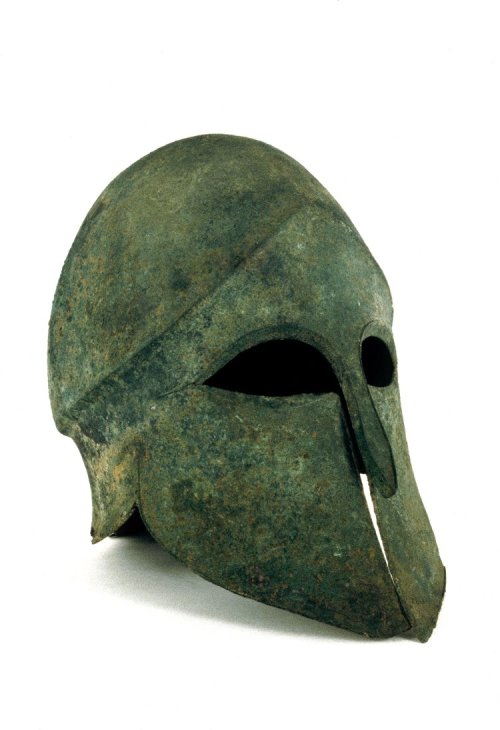 via-appia: Bronze helmet of Corinthian typeGreece, Corinth, 500 B.C.