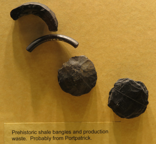 Prehistoric stone tools, rock art, shale bangles, flints and decorated pot fragments, Stranraer Muse