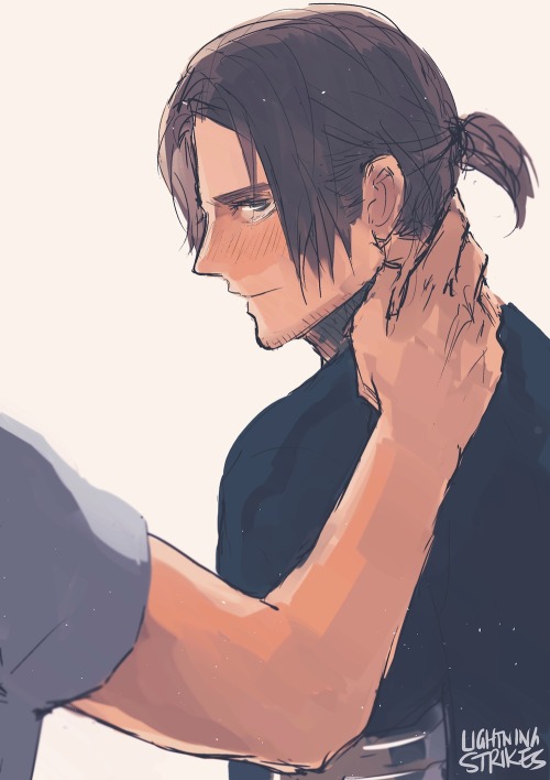 lightningstrikes-art:Bucky’s ponytail (〃∇〃)