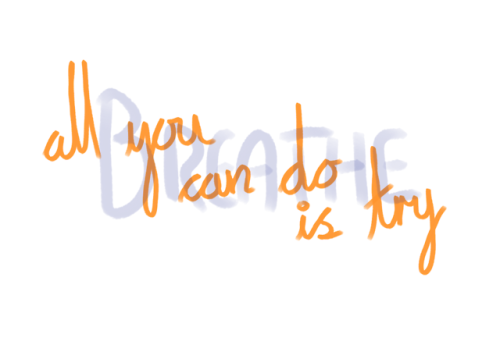 Sometimes things don&rsquo;t go how you want. All you can do is try, even if your trying to make