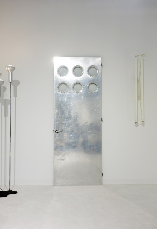 iamnotmyhistory:Jean Prouvé“Hublots” door, 1949Aluminum and wood32.2 x 13.8 inches