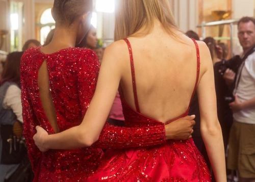 Backstage at Zuhair Murad’s Fall Winter 2018/2019 Haute Couture Show