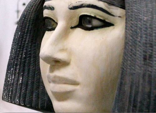 Statue of Princess Nofret, wife of Prince Rahotep.Painted limestone. From the mastaba of Rahotep in 