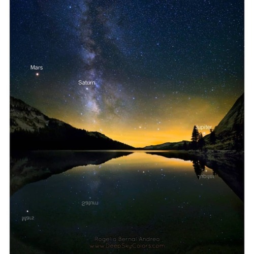 Six Planets from Yosemite   Image Credit & Copyright: Rogelio Bernal Andreo (Deep Sky Colors)  Explanation: The five naked-eye planets, Mercury, Venus, Mars, Jupiter and Saturn, have been seen since ancient times to wander the night skies of planet