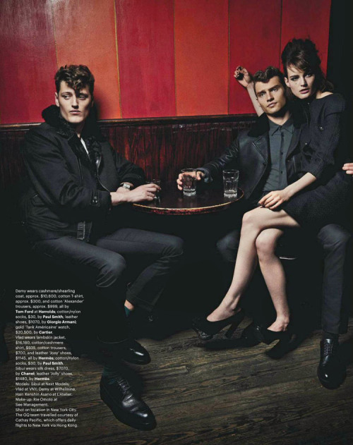 bothsidesguys: VLADIMIR IVANOV & DEMY MATZEN by PAMELA HANSON for GQ AUSTRALIA. pamelahanson.com