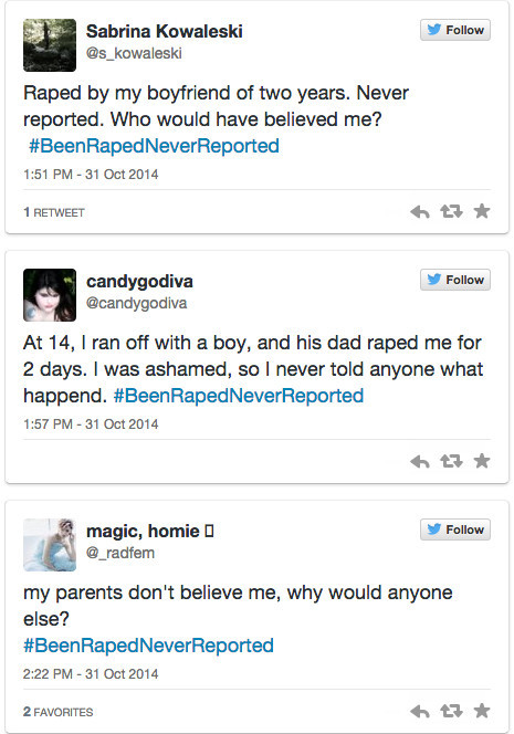 stalkershandbook:  allthecanadianpolitics:  Women who were raped take to Twitter
