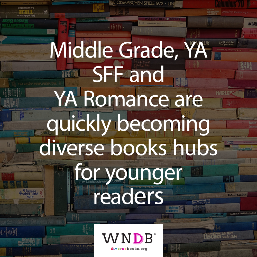 “Three genres (MG, YA SFF & YA Romance) are becoming hubs for diverse books for younger readers, writes Rachel Werner for the We Need Diverse Books blog.”