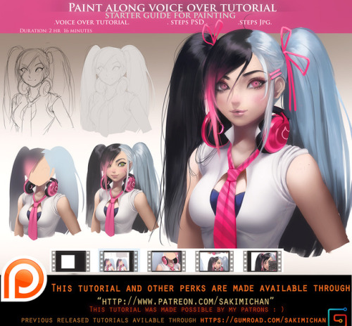 sakimichan:   Term 52 sign up ends tonight, for anyone that are interested ! Thank you all for the continuous support !  >HD jpg,video process, voice over tutorial   >https://www.patreon.com/sakimichan