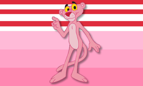 Pink Panther from Pink Panther and Pals drinks Strawberry Milk