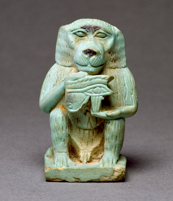 Egyptian Faience Thoth Baboon, Late Period, 664-332 BCFrom the beginning of Egyptian history, the baboon had a role in Egyptian religion. Initially, he was known as a deity called the “Great White One” (that is, the moon), but soon this god was...