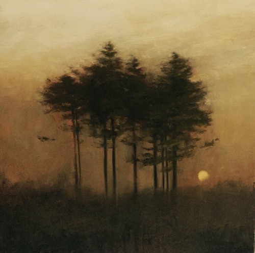 Paul Batch aka Paul F. Batch (American, b. 1979, South Hadley, MA, USA) - Fallen Moon  Painting