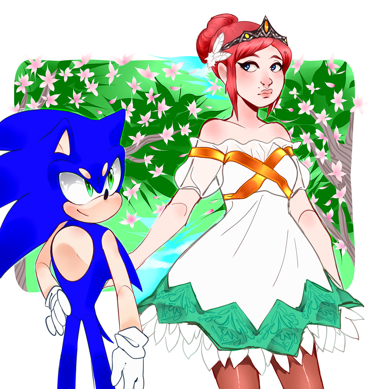 tydaze on X: ~In a New Timeline~ Princess Elise x Sonic Man from